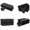 vidaXL fekete összecsukható művászon tárolópad 76 x 38 x 38 cm