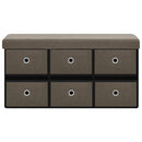 vidaXL barna összecsukható művászon tárolópad 76 x 38 x 38 cm