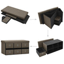 vidaXL barna összecsukható művászon tárolópad 76 x 38 x 38 cm