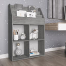 vidaXL betonszürke szerelt fa gyerek újságtartó 71 x 30 x 114 cm