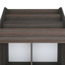 vidaXL szürke-sonoma színű szerelt fa gyerek újságtartó 71x30x114 cm