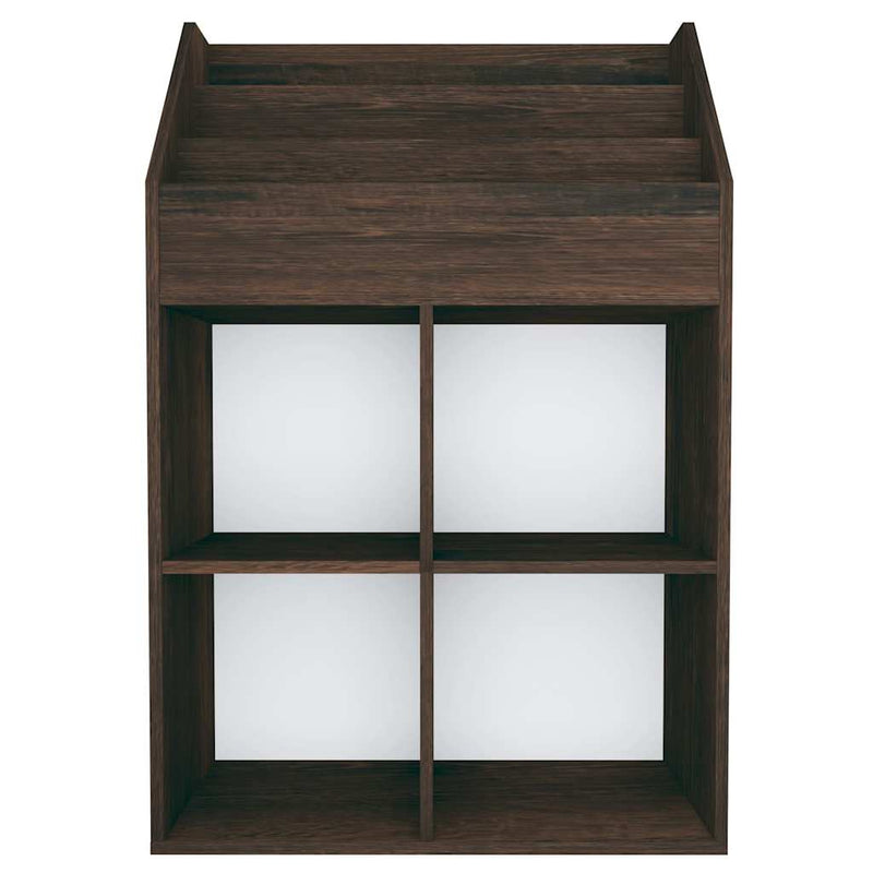 vidaXL füstös tölgy színű szerelt fa gyerek újságtartó 71x30x114 cm
