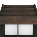 vidaXL füstös tölgy színű szerelt fa gyerek újságtartó 71x30x114 cm