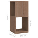 vidaXL sonoma tölgy színű szerelt fa forgószekrény 34,5x34,5x75,5 cm