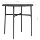 vidaXL szürke polyrattan teázóasztal 45 cm