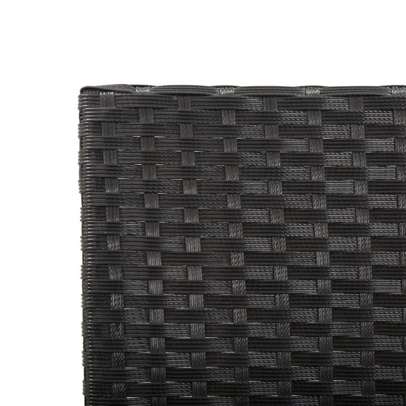 vidaXL fekete polyrattan kerti pad párnával 176 cm
