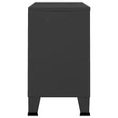 vidaXL fekete fém és üveg tálalószekrény 105 x 35 x 62 cm