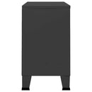 vidaXL antracitszürke fém és üveg tálalószekrény 105 x 35 x 62 cm