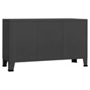vidaXL antracitszürke fém és üveg tálalószekrény 105 x 35 x 62 cm