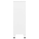 vidaXL fehér acél ipari stílusú ruhásszekrény 67 x 35 x 107 cm
