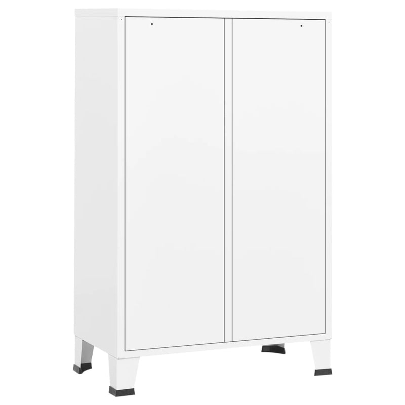 vidaXL fehér acél ipari stílusú ruhásszekrény 67 x 35 x 107 cm