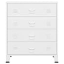 vidaXL fehér fém ipari fiókos szekrény 78 x 40 x 93 cm