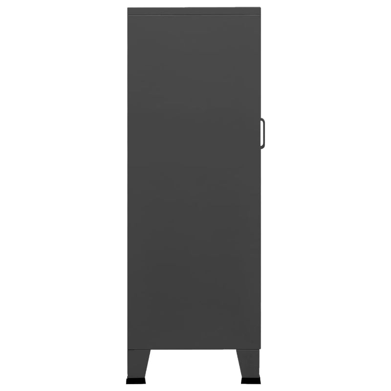 vidaXL antracitszürke fém ipari tárolószekrény 70 x 40 x 115 cm