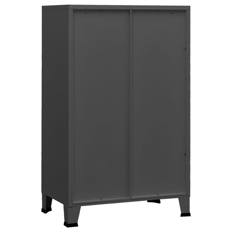 vidaXL antracitszürke fém ipari tárolószekrény 70 x 40 x 115 cm