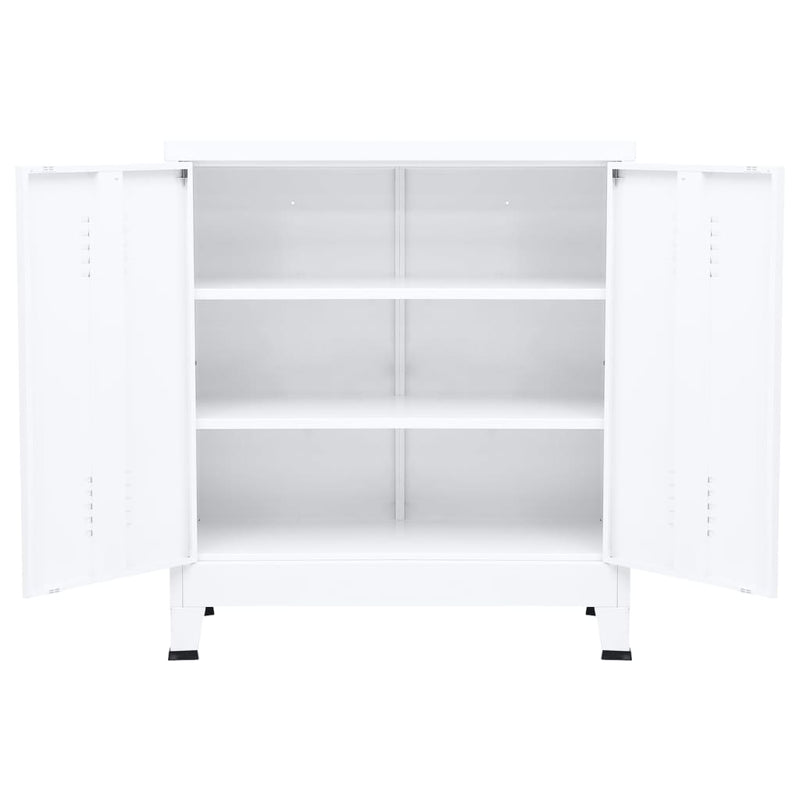 vidaXL fehér acél ipari tárolóláda 90 x 40 x 100 cm