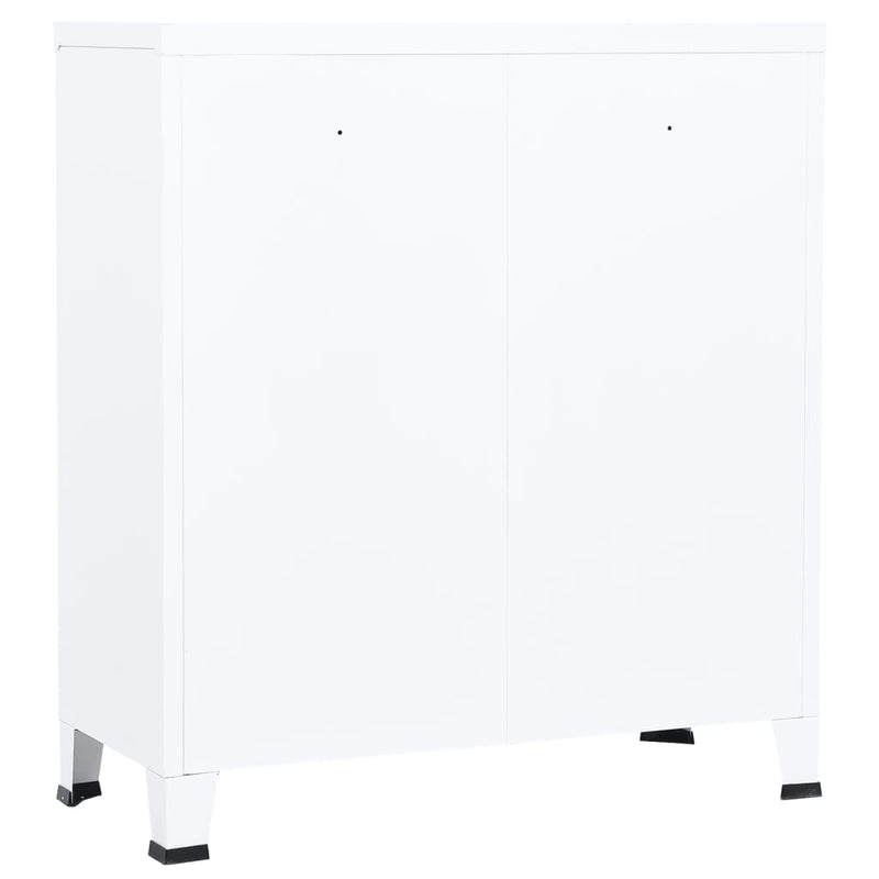 vidaXL fehér acél ipari tárolóláda 90 x 40 x 100 cm