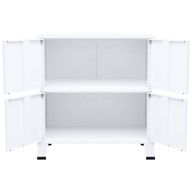 vidaXL fehér acél ipari tárolószekrény 75 x 40 x 80 cm