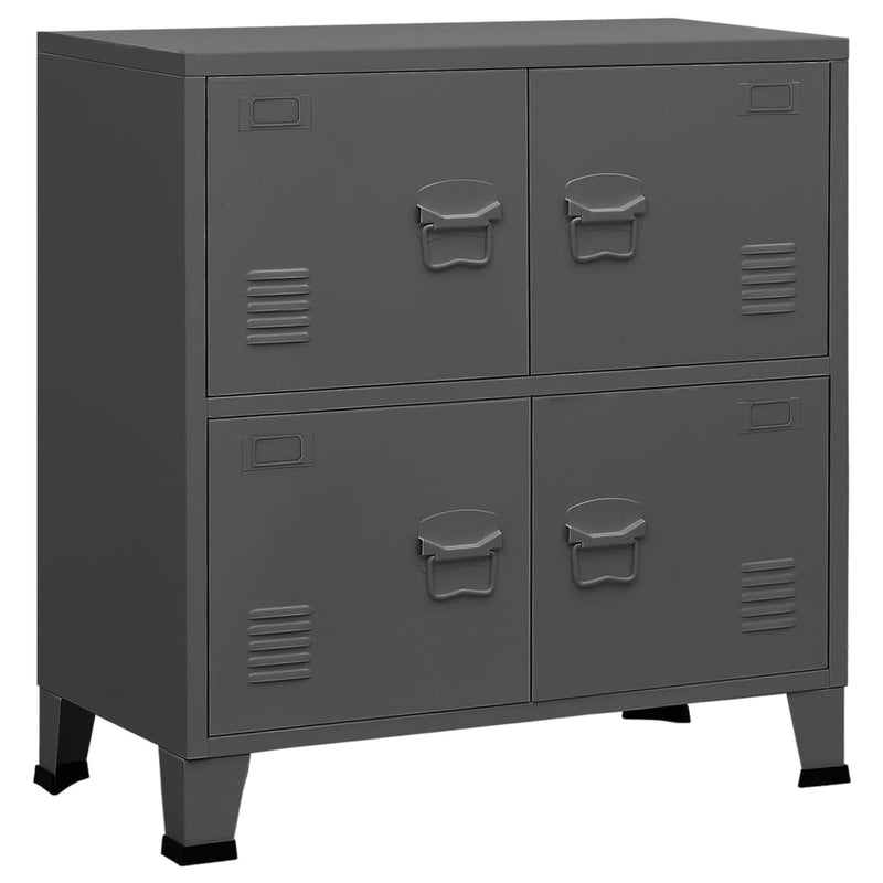 vidaXL antracitszürke acél ipari tárolószekrény 75 x 40 x 80 cm