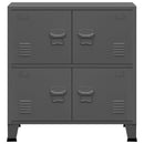 vidaXL antracitszürke acél ipari tárolószekrény 75 x 40 x 80 cm