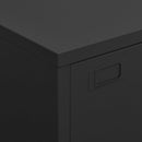 vidaXL fekete fém ipari tárolószekrény 75 x 40 x 115 cm