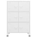 vidaXL fehér fém ipari tárolószekrény 75 x 40 x 115 cm