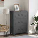 vidaXL antracitszürke fém ipari tárolószekrény 75 x 40 x 115 cm