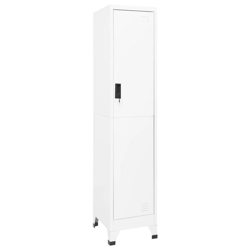 vidaXL fehér acél zárható szekrény 38 x 45 x 180 cm
