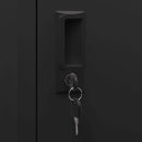 vidaXL fekete acél zárható szekrény 38 x 40 x 180 cm