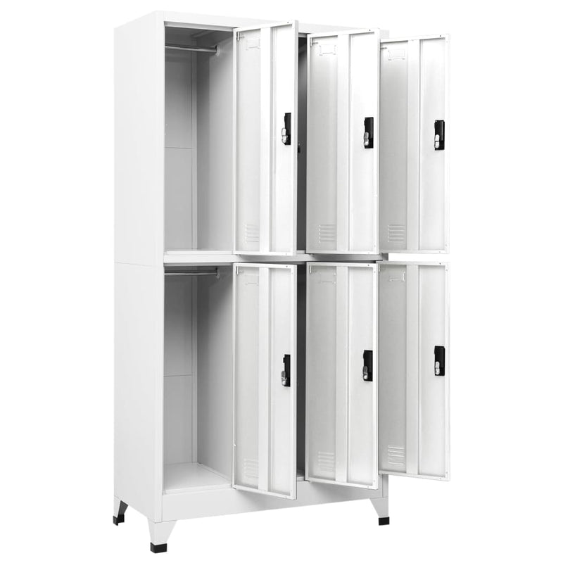 vidaXL fehér acél zárható szekrény 90 x 45 x 180 cm
