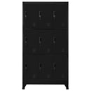 vidaXL fekete acél zárható szekrény 90 x 45 x 180 cm