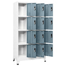 vidaXL világos- és sötétszürke acél zárható szekrény 90 x 45 x 180 cm