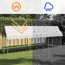 vidaXL kültéri kutyakennel tetővel 400 x 100 x 150 cm