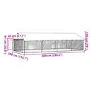 vidaXL kültéri kutyakennel tetővel 600 x 300 x 150 cm