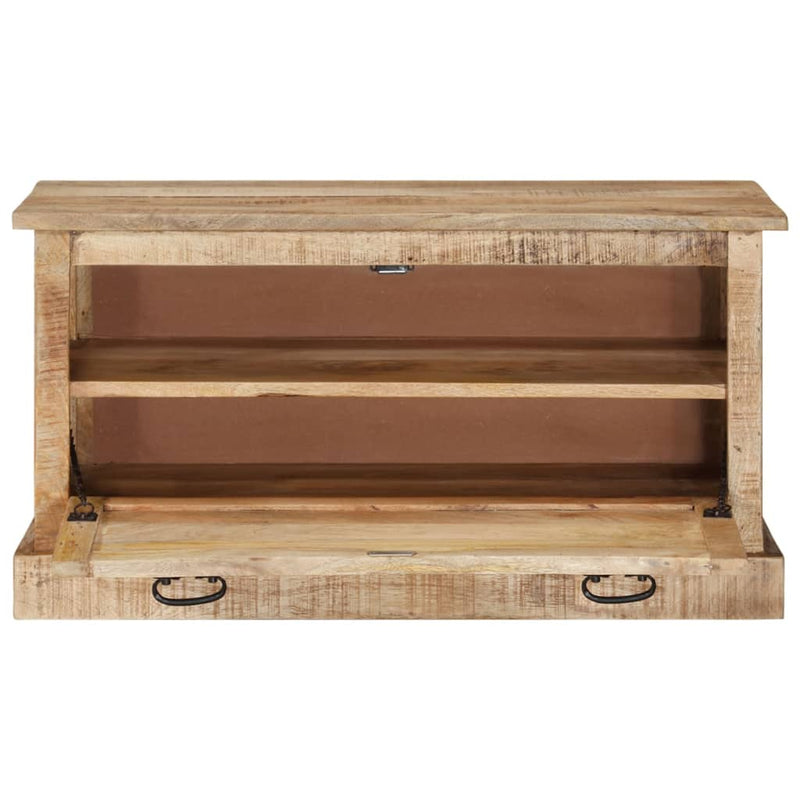 vidaXL tömör mangófa cipőtároló pad 85 x 40 x 45 cm