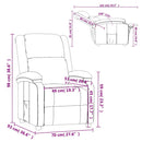 vidaXL barna műbőr dönthető fotel