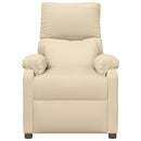 vidaXL krémszínű szövet dönthető fotel