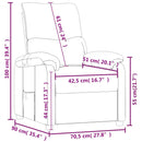 vidaXL sötétszürke szövet dönthető fotel