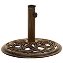 vidaXL bronzszínű öntöttvas napernyőtalp 44 x 44 x 31 cm