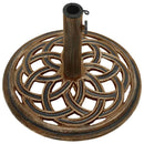 vidaXL bronzszínű öntöttvas napernyőtalp 44 x 44 x 31 cm