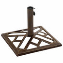 vidaXL bronzszínű öntöttvas napernyőtalp 44 x 44 x 31 cm