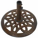 vidaXL bronzszínű öntöttvas napernyőtalp 40 x 40 x 32 cm