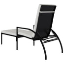 vidaXL 2 db fekete polyrattan napozóágy lábtartóval