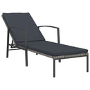 vidaXL 2 db szürke polyrattan napozóágy asztallal