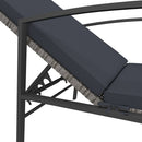 vidaXL 2 db szürke polyrattan napozóágy asztallal