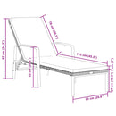 vidaXL 2 db barna polyrattan napozóágy asztallal