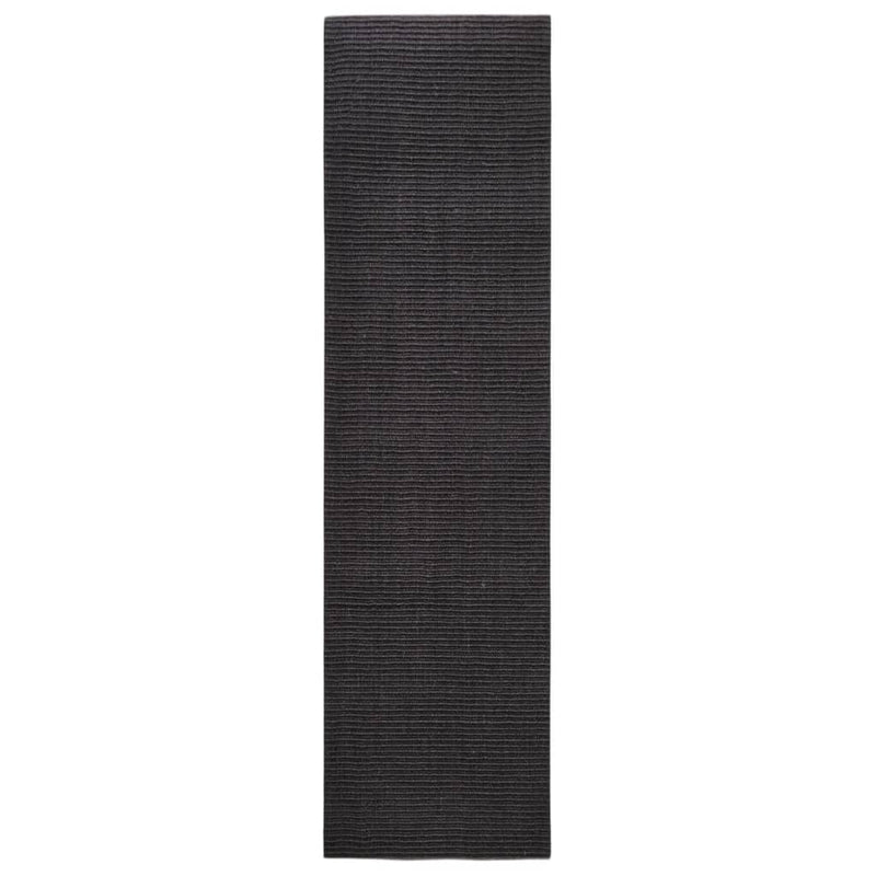 vidaXL fekete természetes szizálszőnyeg 80x300 cm