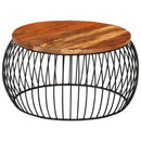 vidaXL tömör újrahasznosított fa dohányzóasztal Ø68 cm