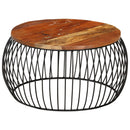 vidaXL tömör újrahasznosított fa dohányzóasztal Ø68 cm