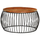 vidaXL tömör újrahasznosított fa dohányzóasztal Ø68 cm