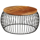 vidaXL tömör újrahasznosított fa dohányzóasztal Ø68 cm